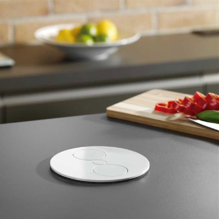 Bachmann TWIST Módulo Embutir 2 Tomas Blanco Mate