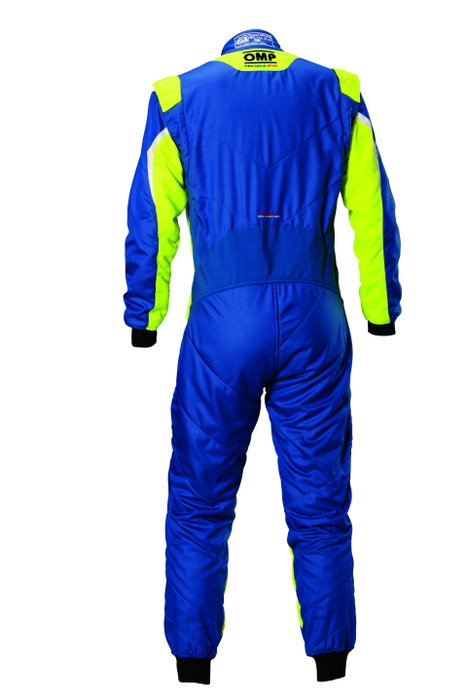 Omp Traje de Carreras Tecnica Evo FIA 8856-2018 Azul/Amarillo Talla 46