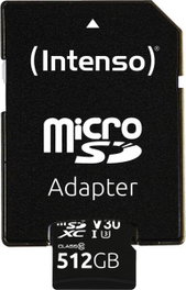 Intenso microSDXC 512 GB UHS-I Professional con adaptador SD