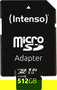 Intenso 3433493 Tarjeta MicroSDXC 512 GB Clase 10 UHS-I U3 V30 100 MB/s con Adaptador SD