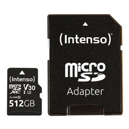 Intenso MicroSDXC Professional 512 GB con adaptador SD