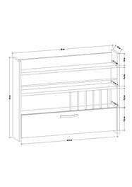 Hanah Home Estantería de Cocina Blanca 85x15x65 cm Grosor 18 mm
