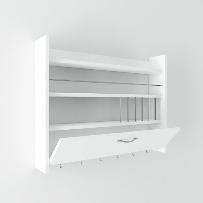 Hanah Home Estantería de Cocina Blanca 85x15x65 cm Grosor 18 mm