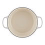 Le Creuset 21177247774430 Signature Gusseisen-Bräter, Sartén Redonda 24cm 4.2L Color Shell Pink, Hierro Fundido, Resistente a 260°C, Incluye Tapa