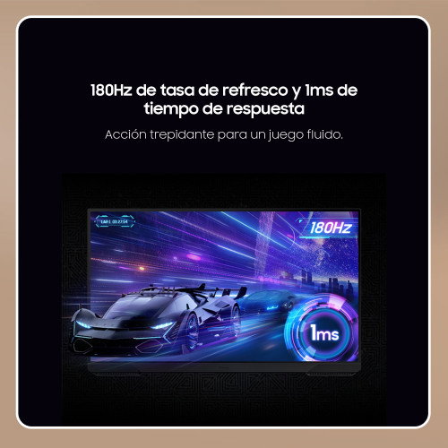 Samsung Monitor Gaming 27" Odyssey G5 G5F1 LS27FG510EUXEN, QHD 180Hz, 1ms, HDR10, AMD FreeSync, VA, Ajustable, Negro