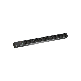 Bachmann 800.2334 PDU ALU 1HE 12x Schutzkontakt Gris Bachmann 800.2334 PDU ALU 1HE 12x Schutzkontakt Gris