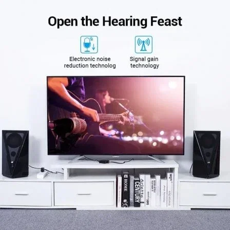 Vention BDFB0-EU Convertidor de Audio Digital a Analógico con Entrada Toslink y RCA a Salida 2x RCA