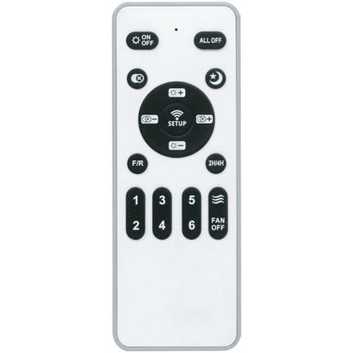 Cristalrecord Antila mini Ventilador de techo LED con aspas retráctiles Plata