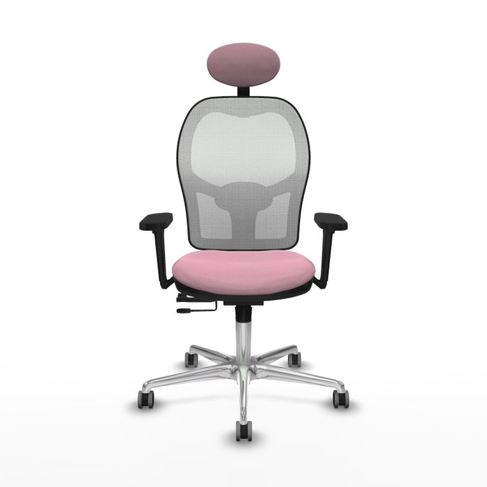 PIQUERAS Y CRESPO Silla de oficina Jorquera Rosa con mecanismo Sincro/Traslack