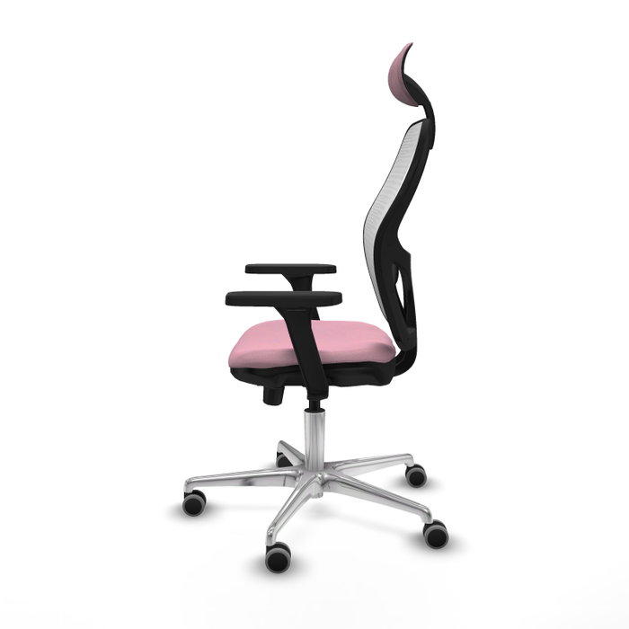 PIQUERAS Y CRESPO Silla de oficina Jorquera Rosa con mecanismo Sincro/Traslack