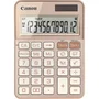 Canon KS-125KB Calculadora de Escritorio Básica con Pantalla de 12 Dígitos LCD, Función de Impuestos, Alimentación Batería/Solar y Color Oro Rosa