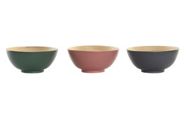 DKD Home Decor Bol de Bambú Vermos Surtido de 6 Unidades