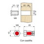 HERRAJES ALK ESPANDER 10 M820PA - Tuerca Expansible de Latón M8x20 con Bola para Taladro de 10mm
