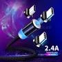 Generico Cable de carga magnético 3 en 1 Micro USB, USB-C y Lightning 1m 5V/2.4A