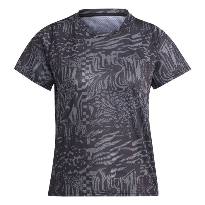 Camiseta de Manga Corta Mujer Adidas Ri 3B Aop Negro Camiseta de Manga Corta Mujer Adidas Ri 3B Aop Negro