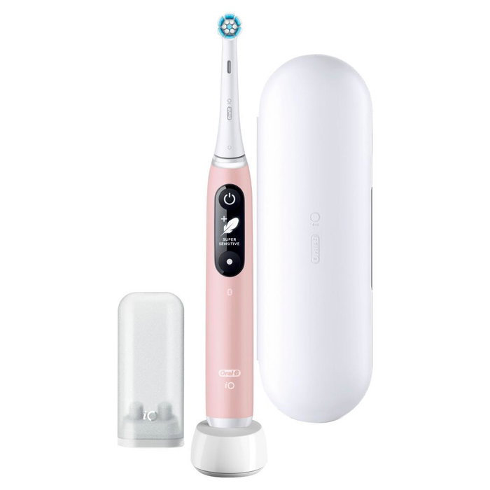 Oral-B iO Series 6 Cepillo de Dientes Eléctrico Rosa y Blanco con Estuche