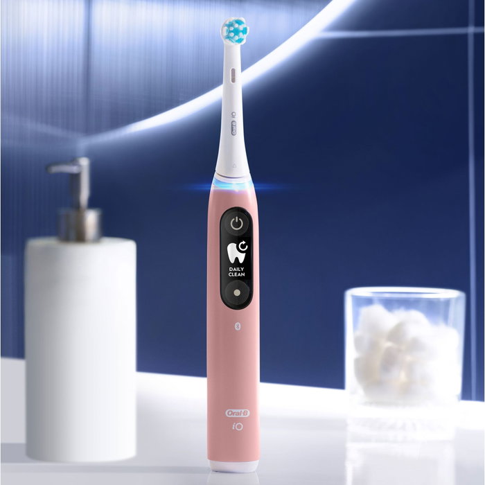 Oral-B iO Series 6 Cepillo de Dientes Eléctrico Rosa y Blanco con Estuche