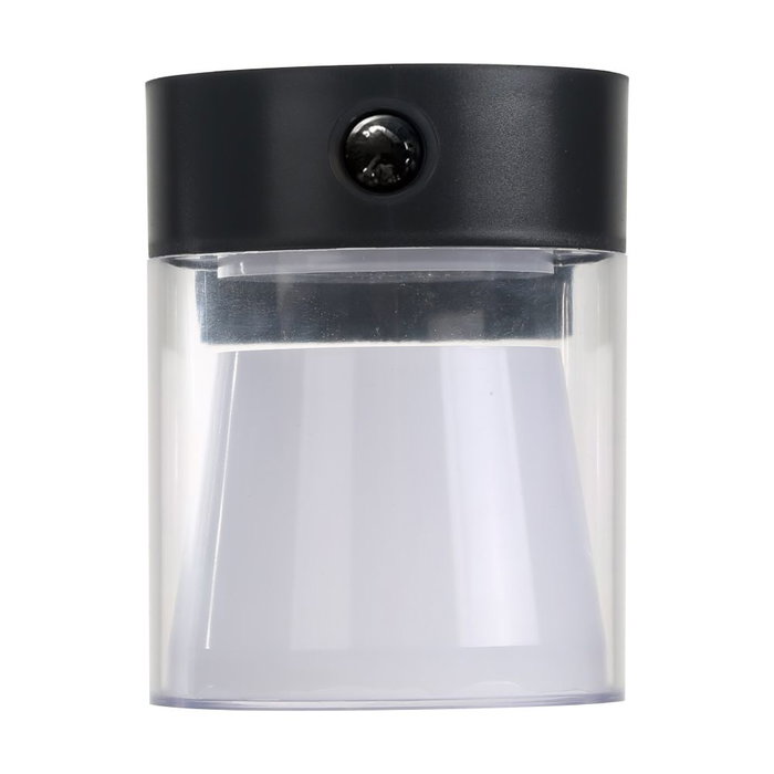 Edm Aplique Solar Cilíndrico 4W 500lm 3CCT con Sensor Negro