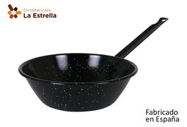 La Estrella Sarten Honda Bordonada 22 cm - 1.7 L Jaspeada (8 Unidades)