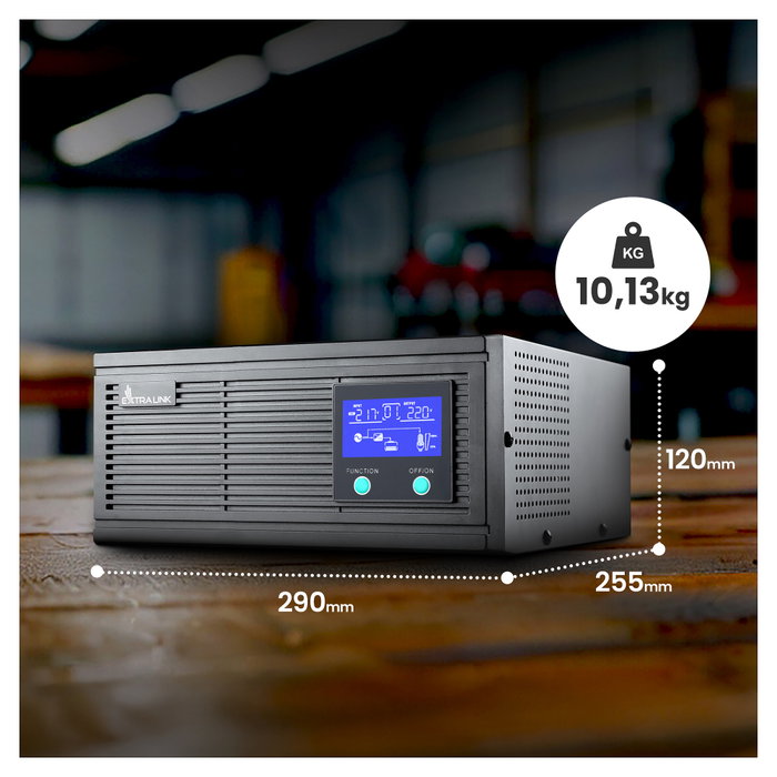 Extralink Piorun 2000VA/1600W Inversor de Onda Sinusoidal Pura, 24VDC
