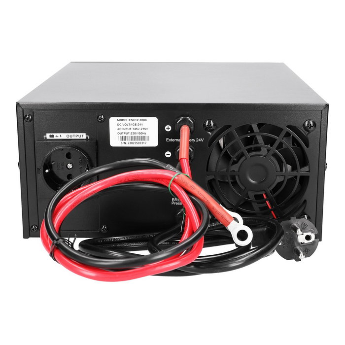 Extralink Piorun 2000VA/1600W Inversor de Onda Sinusoidal Pura, 24VDC