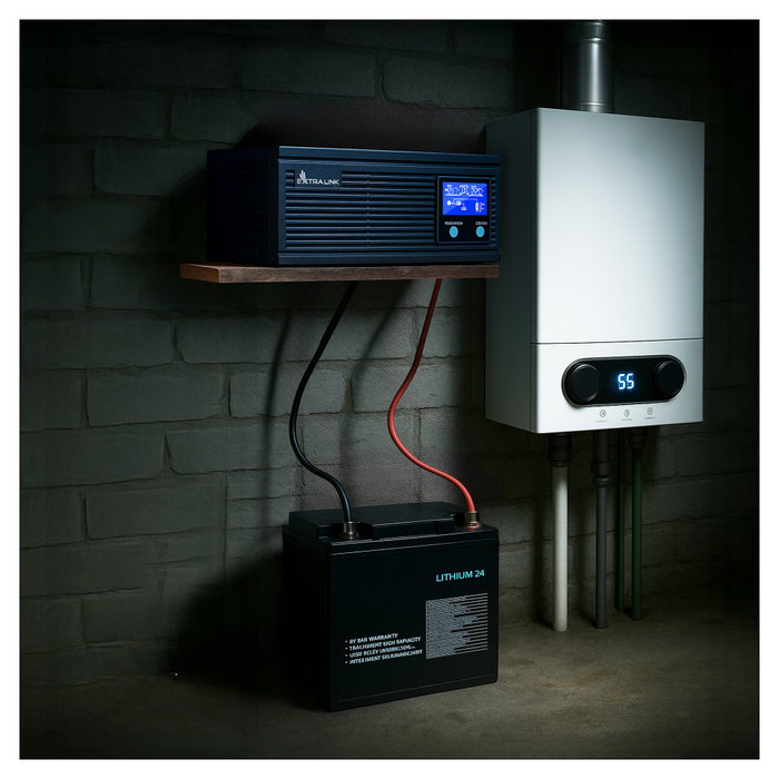 Extralink Piorun 2000VA/1600W Inversor de Onda Sinusoidal Pura, 24VDC