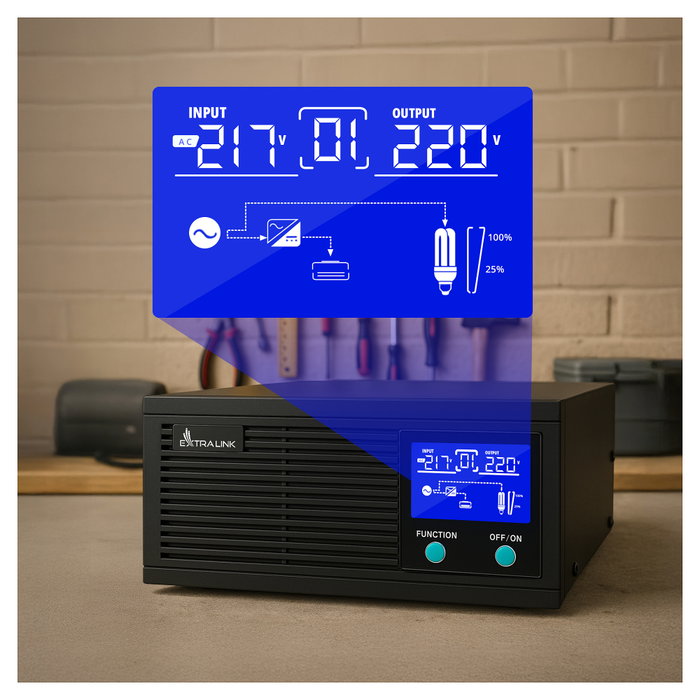 Extralink Piorun 2000VA/1600W Inversor de Onda Sinusoidal Pura, 24VDC