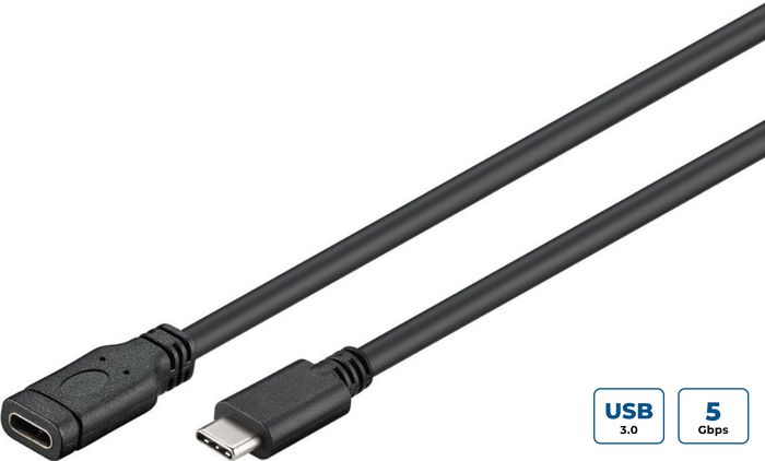 MicroConnect Cable de Extensión USB-C 3.2 Gen 1, 1,5m, Negro MicroConnect Cable de Extensión USB-C 3.2 Gen 1, 1,5m, Negro