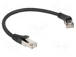 DeLOCK Cable de Red RJ45 Cat.8.1 S/FTP 0,25 m Negro con Conector en Ángulo 45°