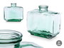 Giftdecor Jarron Vidrio Reciclado Rectangular Transparente 27 cm (Set de 3)