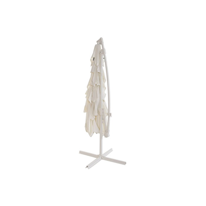 DKD Home Decor Parasol de Acero y Poliéster Blanco 250x250x250 cm