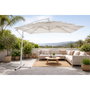 DKD Home Decor Parasol de Acero y Poliéster Blanco 250x250x250 cm