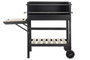 DKD Home Decor Barbacoa Desmontable para Terraza y Jardín Negro Natural Acero 113 x 51 x 97 cm