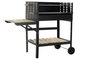 DKD Home Decor Barbacoa Desmontable para Terraza y Jardín Negro Natural Acero 113 x 51 x 97 cm