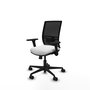 PIQUERAS Y CRESPO Silla de oficina Yunquera con mecanismo Sincro/Traslack, Blanco y Negro