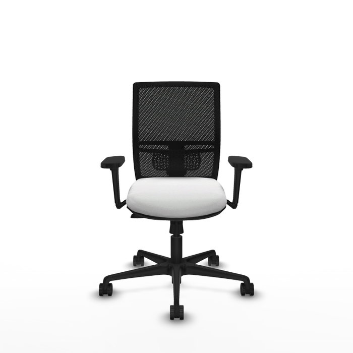 PIQUERAS Y CRESPO Silla de oficina Yunquera con mecanismo Sincro/Traslack, Blanco y Negro PIQUERAS Y CRESPO Silla de oficina Yunquera con mecanismo Sincro/Traslack, Blanco y Negro