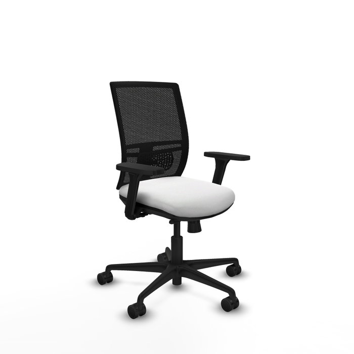 PIQUERAS Y CRESPO Silla de oficina Yunquera con mecanismo Sincro/Traslack, Blanco y Negro PIQUERAS Y CRESPO Silla de oficina Yunquera con mecanismo Sincro/Traslack, Blanco y Negro