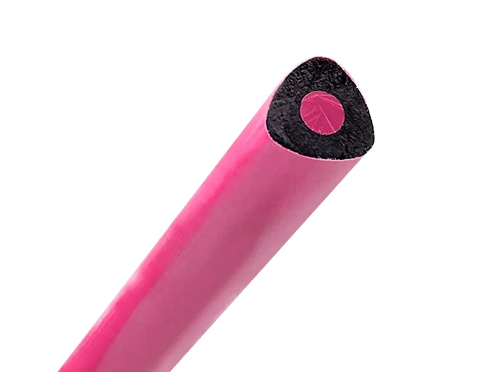 Liderpapel Lápices Fluorescente Jumbo Neón Rosa Forma Triangular Mina Extra Resistente