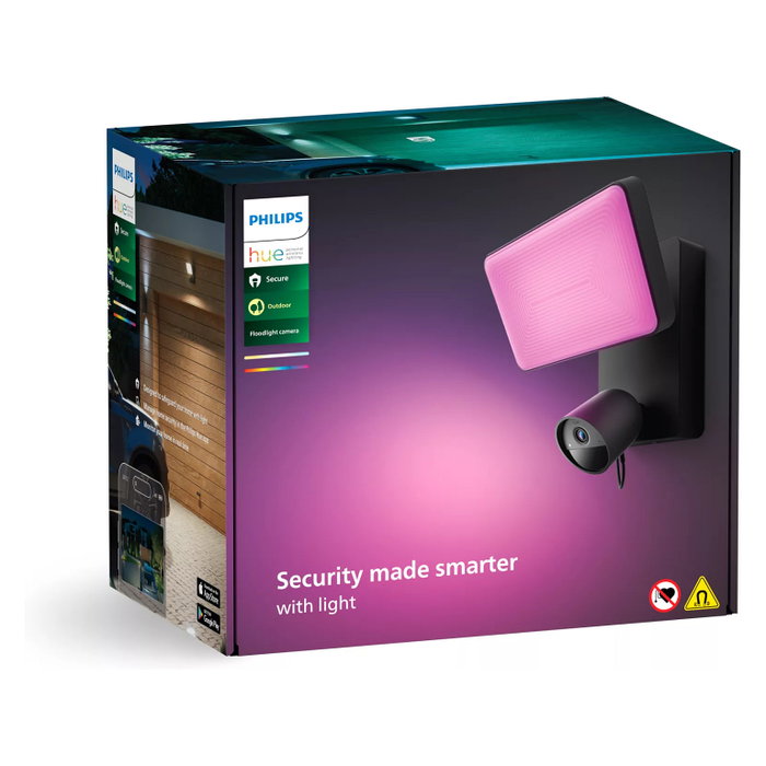 Philips Hue AAANE66346 Cámara de seguridad inteligente para exteriores con foco, 1080P, comunicación bidireccional Philips Hue AAANE66346 Cámara de seguridad inteligente para exteriores con foco, 1080P, comunicación bidireccional