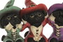 DKD Home Decor Figura de Gatos en Resina Negro y Multicolor