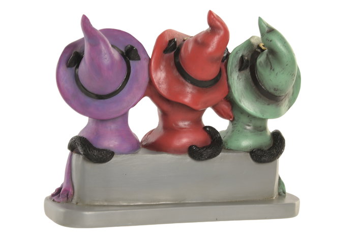 DKD Home Decor Figura de Gatos en Resina Negro y Multicolor DKD Home Decor Figura de Gatos en Resina Negro y Multicolor