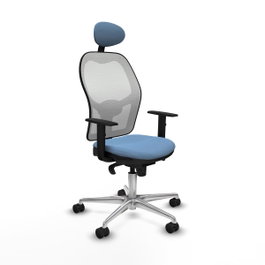 PIQUERAS Y CRESPO Silla de oficina Jorquera Azul Cielo y Blanco