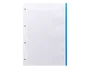Liderpapel Recambio A4 120 Hojas 80gr Cuadro 5mm Sin Margen 4 Taladros Bandas de 5 Colores