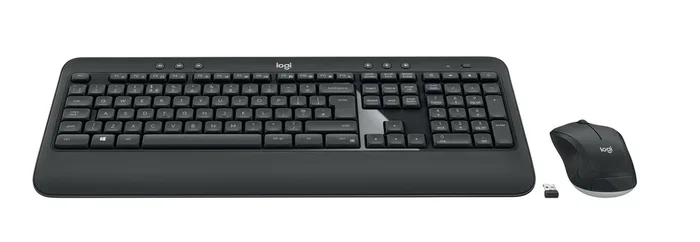 Logitech MK540 Advanced - Combo Teclado y Ratón Inalámbrico RF, Eslovaco QWERTZ, Negro y Blanco, Interruptor de Membrana, Antiderrames
