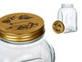 Pasabahce Tarro Homemade 1500 ml con tapa - Vidrio y Metal - Oro y Transparente - 10.7x19.3x10.7 cm (Set de 12)