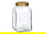 Pasabahce Tarro Homemade 1500 ml con tapa - Vidrio y Metal - Oro y Transparente - 10.7x19.3x10.7 cm (Set de 12)