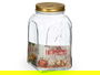 Pasabahce Tarro Homemade 1500 ml con tapa - Vidrio y Metal - Oro y Transparente - 10.7x19.3x10.7 cm (Set de 12)