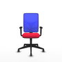 PIQUERAS Y CRESPO Silla de oficina Motilla con mecanismo Sincro, Rojo y Azul