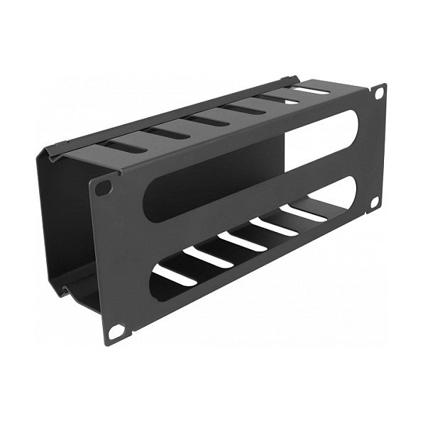 DeLOCK Panel de gestión de cables de 10 pulgadas con 2 aberturas, 1U, Negro DeLOCK Panel de gestión de cables de 10 pulgadas con 2 aberturas, 1U, Negro