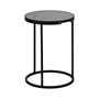 Ixia Juego de 2 Mesitas Negro Metal-Cristal